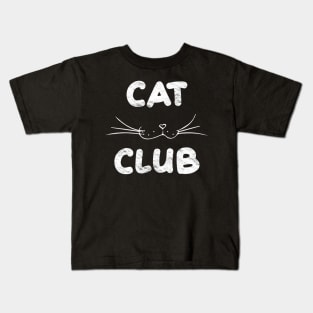 Cat Club - White Kids T-Shirt